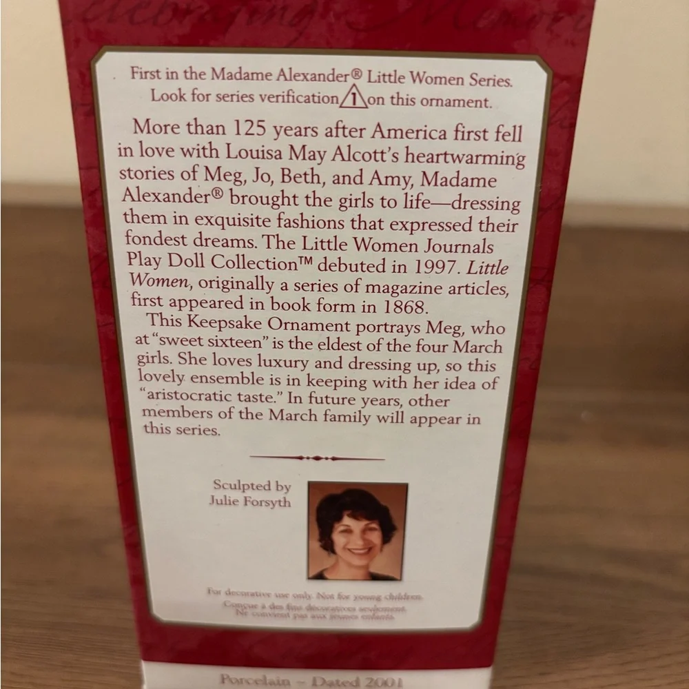 Vintage‎ 2001 Hallmark Keepsake Ornament Little Women Margaret “Meg” March NEW